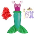thumbnail image 1 of Disfraz de sirenita para niñas, vestido de princesa Ariel, Halloween, Carnaval, fiesta de cumpleaños, ropa de bebé zhangmengya unisex, 1 of 2
