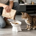 thumbnail image 6 of Ceramic Elevated Cat Bowls-Water Bowl, 15° Tilted Design, Anti-Vomiting & Spine Protection, Prevent Whisker Fatigue for Kittens to Adult Cats and Small Dogs, 6 of 7