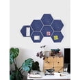 thumbnail image 4 of Night Sky Theme Hexagon Felt Board Tiles - Set of 7 Notice Memo Bulletin Boards 7.5 x 8.6 inches (19 x 22 cm) - Space Theme Decor, 4 of 7
