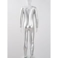 thumbnail image 4 of Miutii Girls Long Sleeves Gymnastics Leotard Unitard Jumpsuit One Piece Fitness Athletic Dance Costume Silver 12, 4 of 7