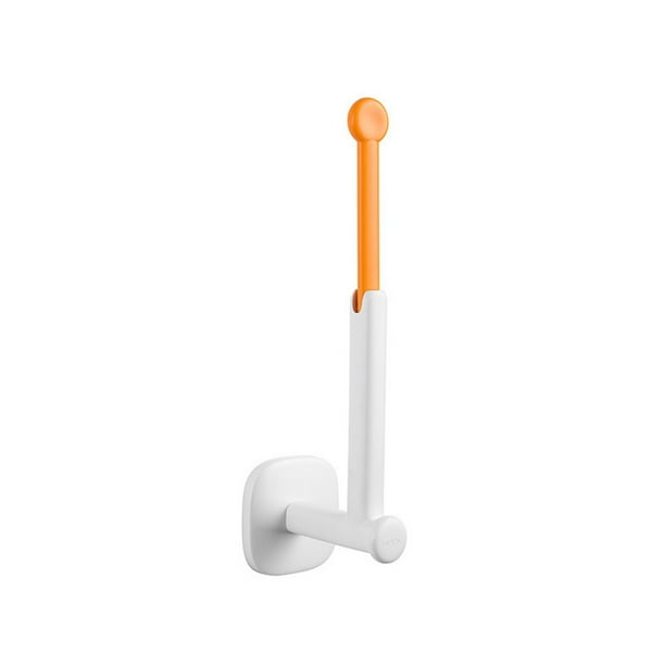 Injueey Colgador montado en la pared para baño, resistente al agua, soporte de almacenamiento de ropa, organización de plástico, estante Cocina y Comedor Naranja amarillo