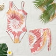thumbnail image 5 of Jiueut Pink Tie Dye Print Girls Swimsuit with Adjustable Straps One Piece Bathing Suit with Mesh Cover Up Cut Out Swimwear for 7-18Y, 5 of 7
