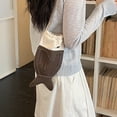 thumbnail image 4 of Hzzsbu Cute Fish Shape Crossbody Bag, Hollow Woven Leather Drawstring Shoulder Purse, 4 of 7
