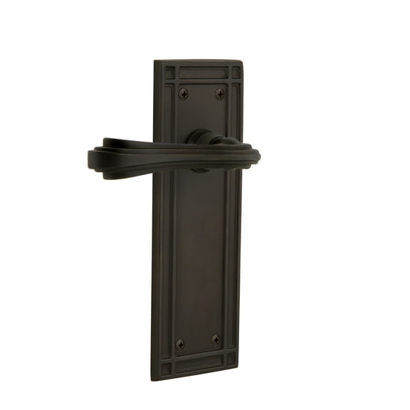 Nostalgic Warehouse Misflr_Sd_Nk_Rh Fleur Non-Turning One-Sided Door Lever - Bronze