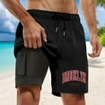 thumbnail image 2 of Bañador para hombre con forro compresivo - 95 % poliéster, cintura elástica, estampados coloridos, bolsillos para la playa/natación (S-XXXXXL), 2 of 4