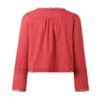 thumbnail image 5 of EDFBUYKRS Long Sleeve Shirts for Women Crewneck Sweatshirt Casual Pullover Ladies Tops and Blouses S, 5 of 8