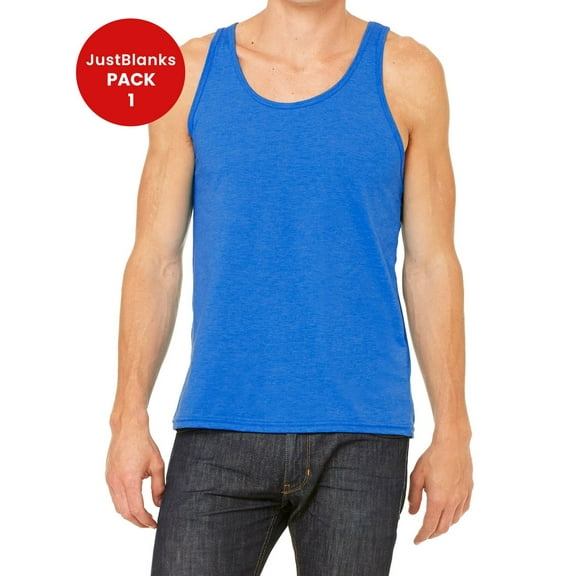 JustBlanks Jersey Tank Top Soft Cotton Blend Lightweight Sleeveless