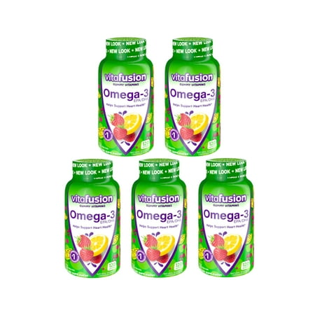 5 Packs Vitafusion Omega-3 Gummies 120 Count Each