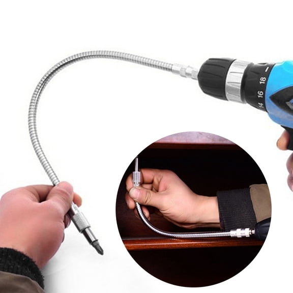 Joernso 15-40cm Metal Flexible Bending Shaft Connect Adapter Link for Electronic Drill