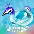Scarlett Peacock Pool Float, Latest Fun Colors Inflatable Swim Ring