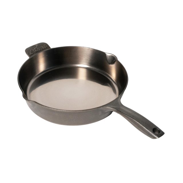 Sartén Iliving De Hierro Fundido Pulido Con Espejo Heirloom Moderno Sin Sazonar, 12 Pulgadas (Altura De Pared De 2,7 Pulgadas/3,7 L), Color Plateado
