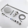 thumbnail image 3 of Adjustable Height Slide Bar Shower Faucet Set With Tub Spout, Luxury Brass Complete Shower System With Rough-In Valve, 3 of 4