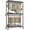 Black, variant on Simenmax 23'' Clothes Rack with Wheels, 360° Lockable Rolling Garment Rack, Double Rods & Side Hooks Freestanding Closet Organizer,Black