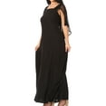 thumbnail image 3 of Sakkas Niam Women's Maxi Capelet Long Dress Celtic Medieval Renaissance Adjustable - Black - L/XLP, 3 of 5