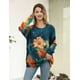 thumbnail image 2 of Suéter YESNO para mujer, feo, navideño, estampado gráfico, extragrande, suéteres casuales de punto holgados, L S01 CR171, 2 of 5