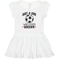 thumbnail image 3 of Inktastic Just a Girl Who Loves Soccer Girls Baby Dress, 3 of 5