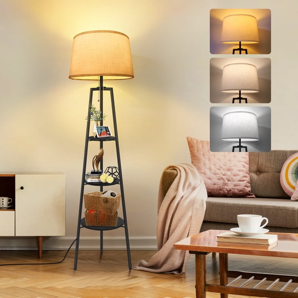 Tripod Floor Lamp With Shelf