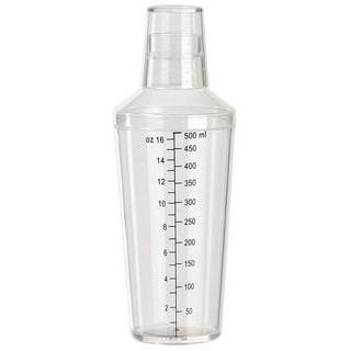 1Pc Plastic Cocktail Shaker with Scale and Strainer Top, Clear Plastic —  CHIMIYA