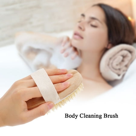 Dry Skin Body Cleaning Brush Dead Skin Remover Cellulite Treatment Blood Circulation Wooden Handle with (Best Dead Skin Remover)