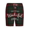 thumbnail image 4 of Gaeub Wonderful Time Christmas Printed Men's Short Pajama Pants, Lightweight Lounge & Sleep Bottoms Keep You Cool - 3X-Large, 4 of 9