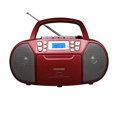 thumbnail image 2 of Toshiba ty-ckm39 (r) mp3 mp3 cassette boombox con estéreo AM/FM e entrada aux Metallic Red, 2 of 2