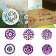 thumbnail image 4 of CPDD 6 Pcs Motif Floral Tampon en Bois Rond pour Scrapbooking Floral, 4 of 8