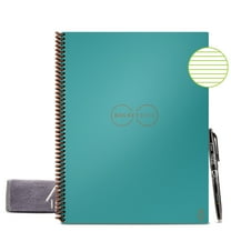 Rocketbook Core Digital Reusable Spiral Notebook, Teal, Letter Size Eco-Friendly (8.5" x 11"), 32 Lined Pages