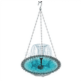thumbnail image 4 of Hanging Bird Bath with Solar Fountain Solar Bird Bath Fountains Hanging Bird Baths for Outdoors Gray, 4 of 9