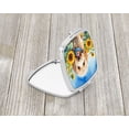 thumbnail image 2 of Goldendoodle in Sunflowers Compact Mirror 2.75 in x 3 in, 2 of 4