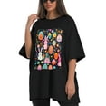 thumbnail image 4 of Plus Size Shirt for Women Black Tops for Women Short Sleeves Shirt for Women Easter 142 T Shirt Crewneck Shirt for Women 2XL, 4 of 5