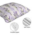thumbnail image 4 of Throw Pillow Covers Set of 4 - Lavender Flowers Bow Tie Square Decorative Pillows Cushion Covers Pillow cases for Home Decor Couch Bedroom Living Room16"x16", 4 of 7
