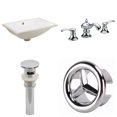 thumbnail image 1 of 18.25-in. W CUPC Rectangle Bathroom Undermount Sink Set In White - Chrome Hardware - Overflow Drain Incl. AI-25965, 1 of 9