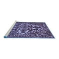 thumbnail image 2 of Ahgly Company Machine Washable Indoor Round Abstract Blue Contemporary Area Rugs, 4' Round, 2 of 4