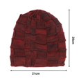 thumbnail image 6 of Guiexla Women Men Winter Warm Beanie Hat Adult Unisex Outdoor Thickened Fleece Lining Color Matching Knitted Beanies, 6 of 8