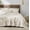 07- Oat Milk, variant on Summer Quilt King Size - Lightweight Floral Comforter King Size, Blue and White Bedspread Quilted Bedding, Reversible Soft Microfiber Coverlet for All Seasons (106"x96")