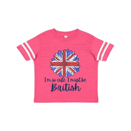 

Inktastic I m So Cute I Must be British Sunflower Gift Toddler Boy or Toddler Girl T-Shirt