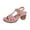 Pink, variant on Willtoo Women's Summer Block Heel Sandals Fashion Open Toe Ankle Strap Chunky Heeled Dressy Shoes Comfort Slip-On Wedges