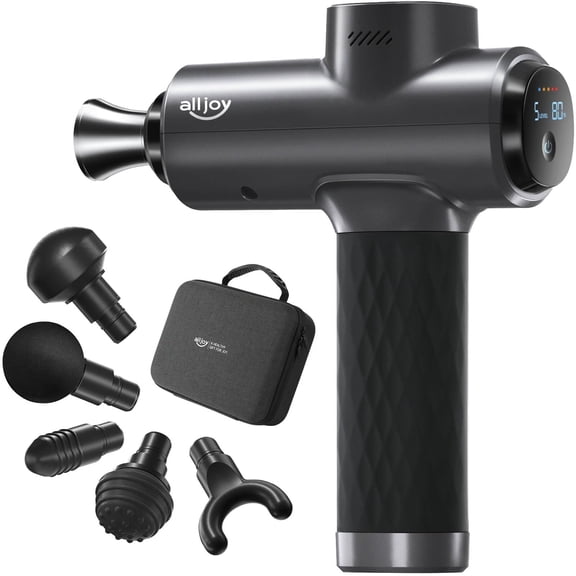 ALLJOY Massage Gun Deep Tissue Muscle with Metal Head, Professional Powerful Muscle Massager Gun for Athletes, Electric Massager Gun for Pain Relief, with Carry Case