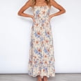 thumbnail image 4 of SMihono Robe Maxi Bohème d'Été pour Femmes Grande Taille Robe Maxi Longue d'Été pour Femmes Bohème à Imprimé Floral Sans Bretelles pour Fête Robe de Plage Évasée, 4 of 4