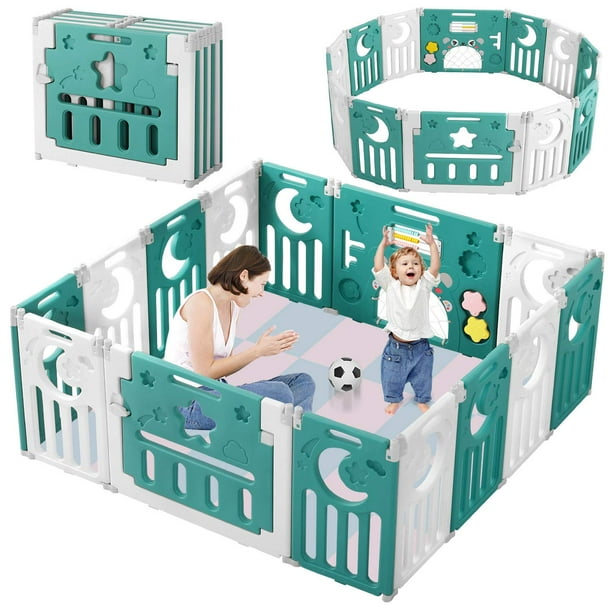Baby Playpen, Dripex Upgrade Foldable Kids Activity Centre Safety Play