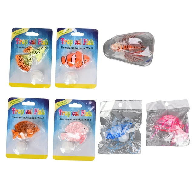 Decoraciones para peceras, 7 piezas, peceras flotantes, decoraciones flotantes para peceras, simulación de peceras, decoraciones de pez león, tecnología de vanguardia Jadeshay A