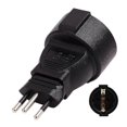 thumbnail image 1 of Swiss 3pin Round To Eu Standard 16a 250v Power Supply Adapter Male To Female.., 1 of 5