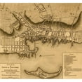 thumbnail image 2 of Vintage Maps 16x15 Black Modern Framed Museum Art Print Titled - Newport Rhode Island 1777, 2 of 4