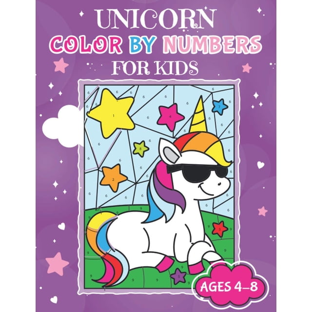 Libro para colorear de unicornios, publicado de forma independiente, para niños de 4 a 8 años