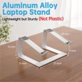 thumbnail image 2 of Soporte GleYo desmontable de aluminio para portátiles de 10-16 pulgadas, 2 of 7