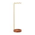 thumbnail image 1 of Colaxi Wind Chime Stand Calligraphy Brush Pen Holder with Wood Base Metal Rack Support for Hanging Pendant Flower Pots Wedding Event gold, 1 of 8