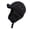 Black, variant on Warm Winter Hat Providing Ear Covers for Heat Retention and Wind Protections