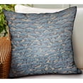 thumbnail image 2 of Plutus Brands Indigo Rivulet Blue Solid Luxury Outdoor/Indoor Throw Pillow, 2 of 3