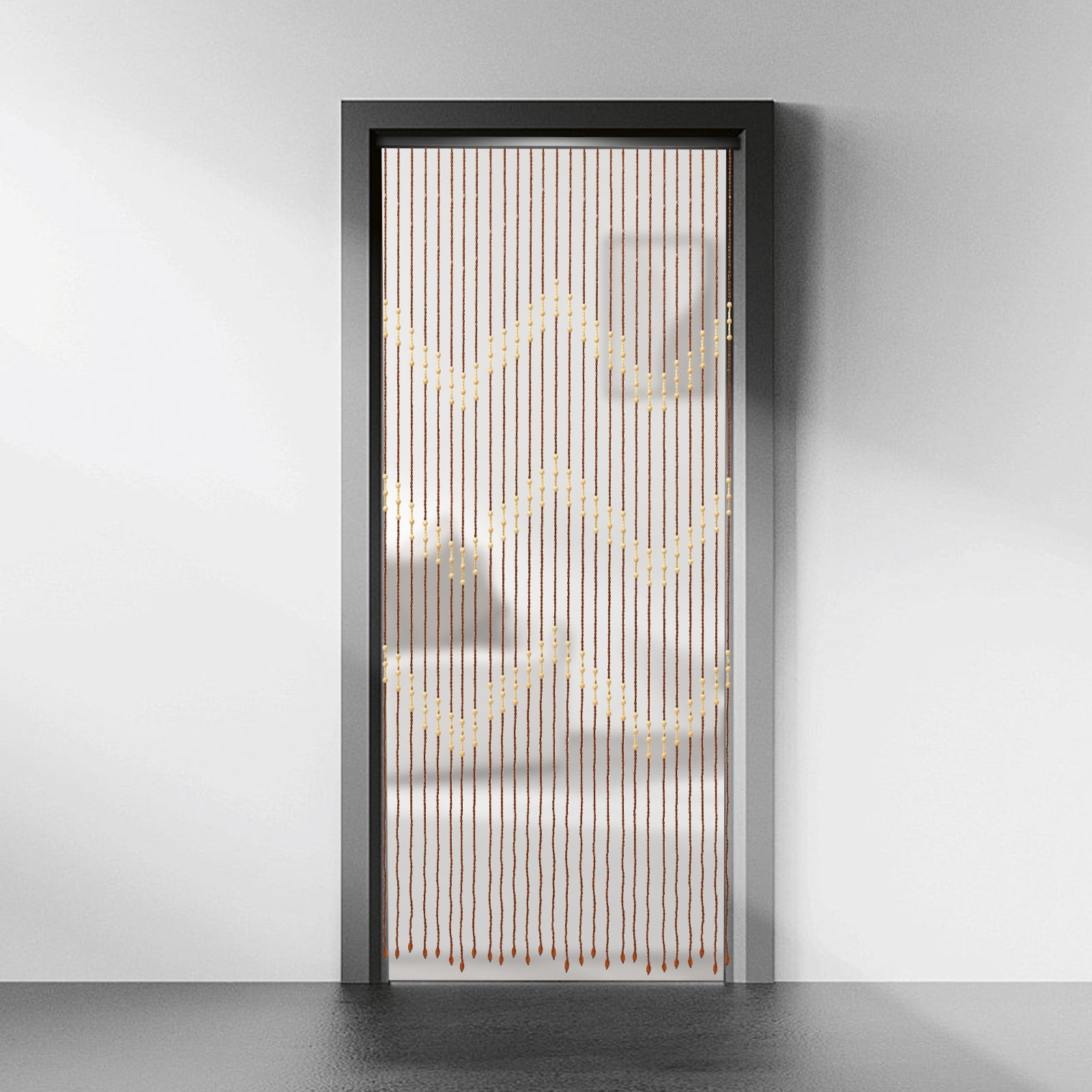 Bamboo Bead Curtain String Door Curtains Beaded Wooden Curtain Fit For Doorway for Living Room, Balcony