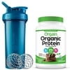 Orgain Organic Vegan Plant Based Protein Powder, Peppermint Hot Chocolate (1.02 LB) with BlenderBottle Classic V2 28-Ounce Shaker Bottle for Protein Shakes, White and Bonus Nutrition Basics Whisk Ball